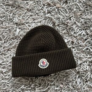 MONCLER Khaki Virgin Wool & Cashmere Beanie NWT NFC Authentic
